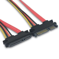 1 PCS Male to Female 7+15 Pin SATA extension cord 7P data transfer 15P Power supply SATA Cable 22Pin SATA Line