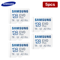 5PCS Wholesale SAMSUNG Memory Card EVO PLUS microSDXC TF Card U1 A1 V10 64GB U3 A2 V30 128GB 256GB 512GB Micro SD Card