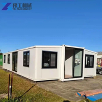YG Quick Installation 20ft 40ft Folding Prefab Container Houses Foldable Container Prefab Tiny Homes Site Office