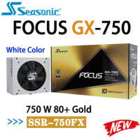 Seasonic Power Supply FOCUS GX-750 White Main Connector 20+4Pin ATX 12V 750W Multi-GPU Setup Silent and Cooling Mode GAMING NEW