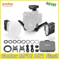 Godox MF12-DK1 Ring Dual-head Flash TTL Automatic Metering High-speed Synchronized Fill light Ring Flash for Sony A6400 A74
