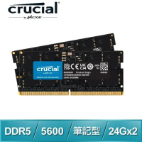 Micron 美光 Crucial NB DDR5-5600 24G*2 筆記型記憶體