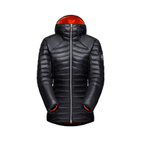 【Mammut 長毛象官方直營】Eigerjoch Advanced Hooded 極限艾格防潑水羽絨連帽外套 黑色 女款 #1013-01670