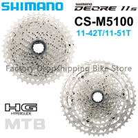 Shimano Deore CS-M5100 11 Speed MTB Cassette Sprocket HYPERGLIDE Technology 11-42/51T HG Freewheel Bicycle Original Parts