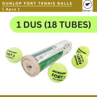DUNLOP FORT Tennis Balls / Bola Tenis Dunlop Fort 1 dus (18tubes)