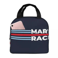 Martini Racing Thermal Insulated Lunch Bags Reusable Food Bag High Capacity Tote Lunch Box Outdoor Pupil