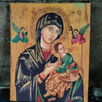 lukisan kanvas bunda maria 50x40 cm  rd