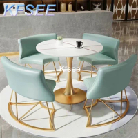 Kfsee 1 Set Coffee Dining Table Set 4 Seater