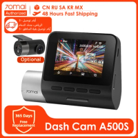 70mai A500S Dash Cam Pro Plus+ 1944P 140FOV 70mai Car DVR Support Rear Cam WIFI Built-in GPS ADAS 24h Parking Surveillance