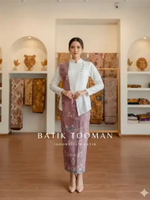 [DIJUAL TERPISAH] SASIRANGAN LILAC Setelan Kebaya Janggan Rok Batik Span Instan Berselendang Warna U