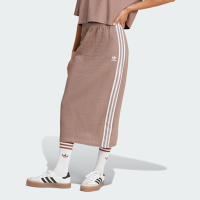 adidas 愛迪達 長裙 女 運動裙 三葉草 亞規 KNITTED SKIRT 奶茶 JD4606