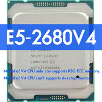 IN XEON E5 2680 V4 CPU PROCESSOR 14 CORE 2.40GHZ 35MB L3 CACHE 120W SR2N7 LGA 2011-3 HUANANZHI X99 D4 DDR4เมนบอร์ด