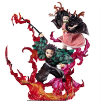 Demon Slayer Figure Kimetsu No Yaiba Kamado Tanjirou Nezuko Action Figure Blood Demon Art PVC Model Collection Toys