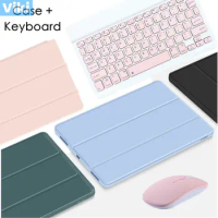 Funda for Samsung Galaxy Tab S7 S8 Tablet Case Silicone Case for Galaxy Tab S7 S8 11 inch SM-T870 X700 Cover with Keyboard Mouse