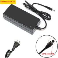 42V 2A Electric Bike Lithium Battery Charger For 36V 12AH Electric Scooter Hoverboard Balance Wheel Charger 5.5X2.1mm EU US Plug