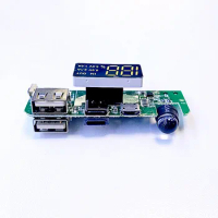 Power Bank Circuit Board 3-port Input 5V2A Boost Module 18650 Lithium Battery DIY Boost Circuit Board