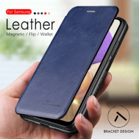 Leather Book Cover for Samsung Galaxy A32 6.4'' 4G Magnetic Flip Wallet 360 Anti Shock Covers For Samsung A32 6.5'' A52 A72 5G