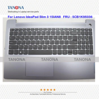 Orig New 5CB1K95036 Grey For Lenovo IdeaPad Slim 3 15IAN8 Palmrest US Keyboard Bezel Upper Case 82XB