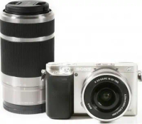 Sony ILCE-6000 A6000 A6000Y 24.3MP Digital Camera Body + 16-50mm + 55-210mm Lens SILVER