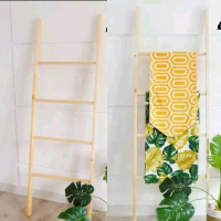 Rak Hijab Ladder Hanger Susun Tangga Gantungan Mukena Sajadah Jilbab Handuk Kayu Tangga Aesthetic
