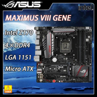 ASUS ROG MAXIMUS VIII GENE Support Core i7 7700K 7600K M.2 SATA 3 4xDDR4 64GB Intel Z170 Motherboard LGA 1151 Used Main Board