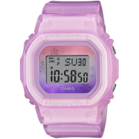 CASIO 卡西歐 Baby-G 冬季極光手錶 送禮推薦-粉色 BGD-560WL-4