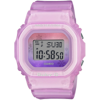 CASIO 卡西歐 Baby-G 冬季極光手錶 618送禮推薦-粉色 BGD-560WL-4 / 考試錶