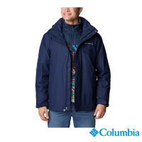 Columbia 哥倫比亞 官方旗艦 男款-Bugaboo™Omni-TechOT防水鋁點保暖兩件式外套-深藍(UWE12730NY/HF)