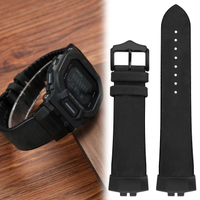 GBD 200 Watchband For G-SHOCK Casio GBD-200-1A GBD-200RD-4 series Retro cowhide rubber bottom strap 