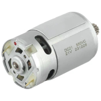 High Torque Gear Box V DC Motor Home Supplies 12 Teeth DC Motor 21V Two-speed High-power Low Noise Metal Silver
