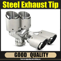 car Univeral exhaust Y type For akrapovic dual tips 304stainless steel tail pipes for muffler modify Nozzle decorate