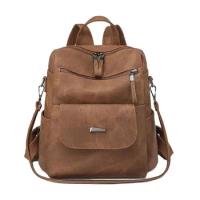 Large capacity anti-theft iPad mini backpack for women's waterproof, wear-resistant, retro backpack, multifunctional backpack