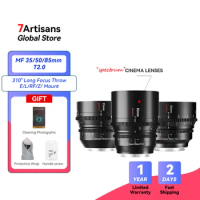 7artisans 7 artisans 35/50/85mm T2.0 Full Frame Cinema Lenses For Sony E FX3 Leica SIGMA L SL Nikon Z Z50 Canon EOS-R EOS-R5