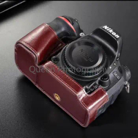 Handmade Camera Case For Nikon D610 D750 D800 D800E D810 D850 Body Genuine Leather Camera Half Case Bag 카메라 가방 bolsos