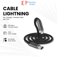 Kabel Data USB C to Lightning MFI C94 TD6110 30W Fast Charging 8 Pin Transfer Rate Speed 480Mbps Cab