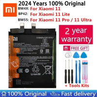 2024 Year 100% Original Xiaomi Battery BP42 BM4X BM55 For Xiaomi Mi 11 Mi11 Lite 11 Pro Ultra Replacement Bateria