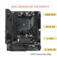 For ASUS ROG CROSSHAIR VIII IMPACT Motherboard 64GB Socket AM4 DDR4 Mini-ITX Mainboard 100% Tested Fast Ship