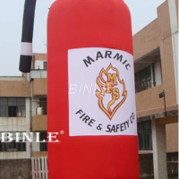 Customized size safety escape red giant inflatable fire extinguisher model with logo printing for promotion