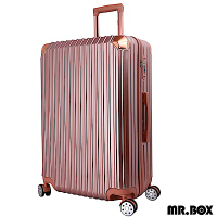 MR.BOX 艾夏 28吋PC+ABS耐撞TSA海關鎖拉鏈行李箱/旅行箱-玫瑰金