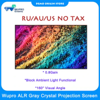 Wupro Alr Gray Crystal Fixed Projection Screen CLR 0.8 Gain 16:9 Ambient Light Reject Projection Screen For Long Throw Projector