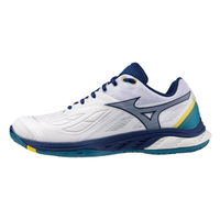 Mizuno Wave Fang 2 [71GA231336] 男女 羽球鞋 寬楦 支撐 抗扭 瞬移 白 藍