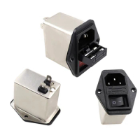 1PC 10A power EMI filter CANNY WELL EMI with rocker switch &amp; socket Connector CW2B-10A-T