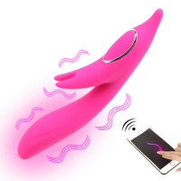 Dildo Vibrator G-spot Massager Rabbit Heating Vibrator Clitoris Stimulator APP Bluetooth Wireless Control Sex Toys for Women