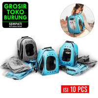 SEMPATI GROSIR Tas Gendong Astronot 2 In 1 Pet Cargo Isi 10 Pcs Tas Bawa Hewan Kucing Anjing Cat Kit