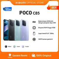 POCO C85 (6/128 GB) (8/256 GB) Baterai besar 6000mAh 33W | Ekspansi RAM hingga 16GB | Layar imersif 