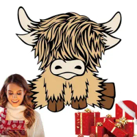 Highland Cow Stickers Novel Car Decal Home Accessories Wall Stickers For Refrigerator Door Icebox Furniture Door Window Laptop