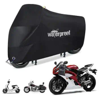 Motorcycle Cover Waterproof UV Protection Bike Rain Dustproof Scooter Covers Extra-large Foldable Electric Bike Rain Cover