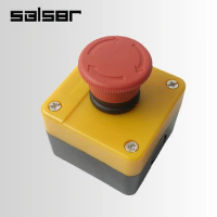 22mm Red Mushroom Head Emergency Stop Push Button Switch Enclosure E-Stop Protective Control Box