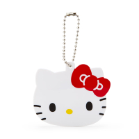 小禮堂 Hello Kitty 造型塑膠捲線器吊飾 集線器 繞線器 鑰匙圈 USB線收納 (白 大臉)