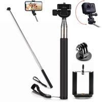 Extendable Handheld Selfie Stick Monopod, Mount Adapter For Gopro Hero 10 9 8 7 5 4 SJCAM XiaoYi EKEN H9R Sport Action Camera